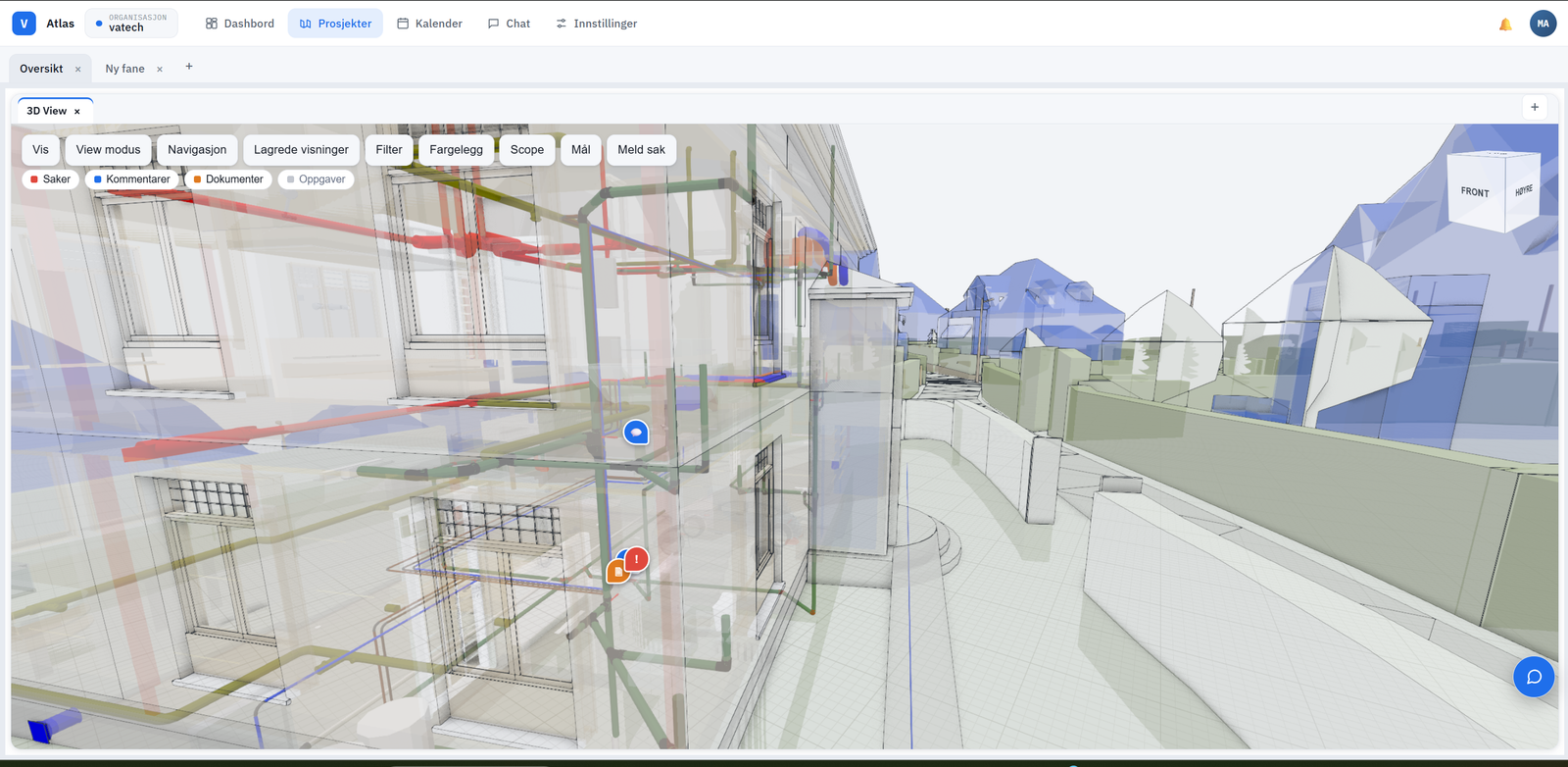 VATECH Atlas 3D-modell og VVS-informasjon